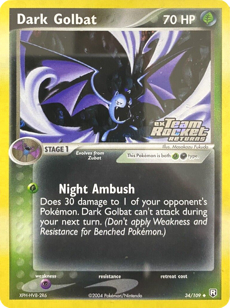 Dark Golbat (34/109) (Stamped) [EX: Team Rocket Returns] | Gam3 Escape