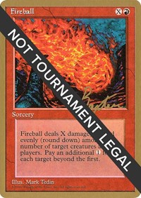 Fireball - 1996 George Baxter (4ED) [Pro Tour Collector Set] | Gam3 Escape