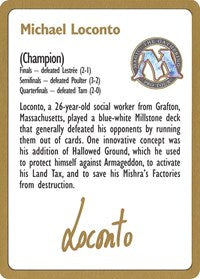 1996 Michael Loconto Biography Card [World Championship Decks] | Gam3 Escape