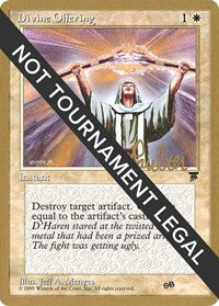 Divine Offering - 1996 Preston Poulter (LEG) (SB) [Pro Tour Collector Set] | Gam3 Escape