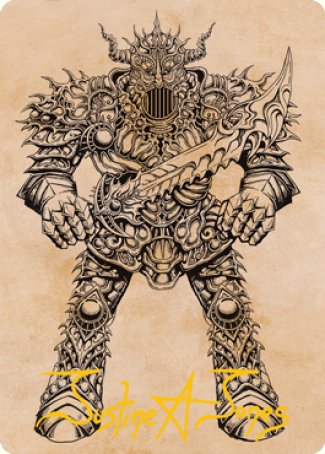 Iron Golem (Showcase) Art Card (Gold-Stamped Signature) [Dungeons & Dragons: Adventures in the Forgotten Realms Art Series] | Gam3 Escape