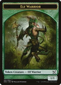 Elf Warrior Token [Duel Decks: Elves vs. Inventors Tokens] | Gam3 Escape