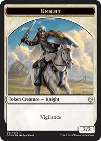Knight Token (001) [Dominaria Tokens] | Gam3 Escape