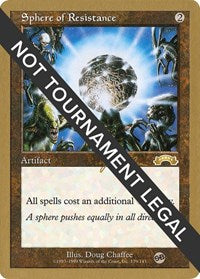 Sphere of Resistance - 1999 Jakub Slemr (EXO) (SB) [World Championship Decks 1999] | Gam3 Escape