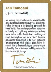 2001 Jan Tomcani Biography Card [World Championship Decks] | Gam3 Escape