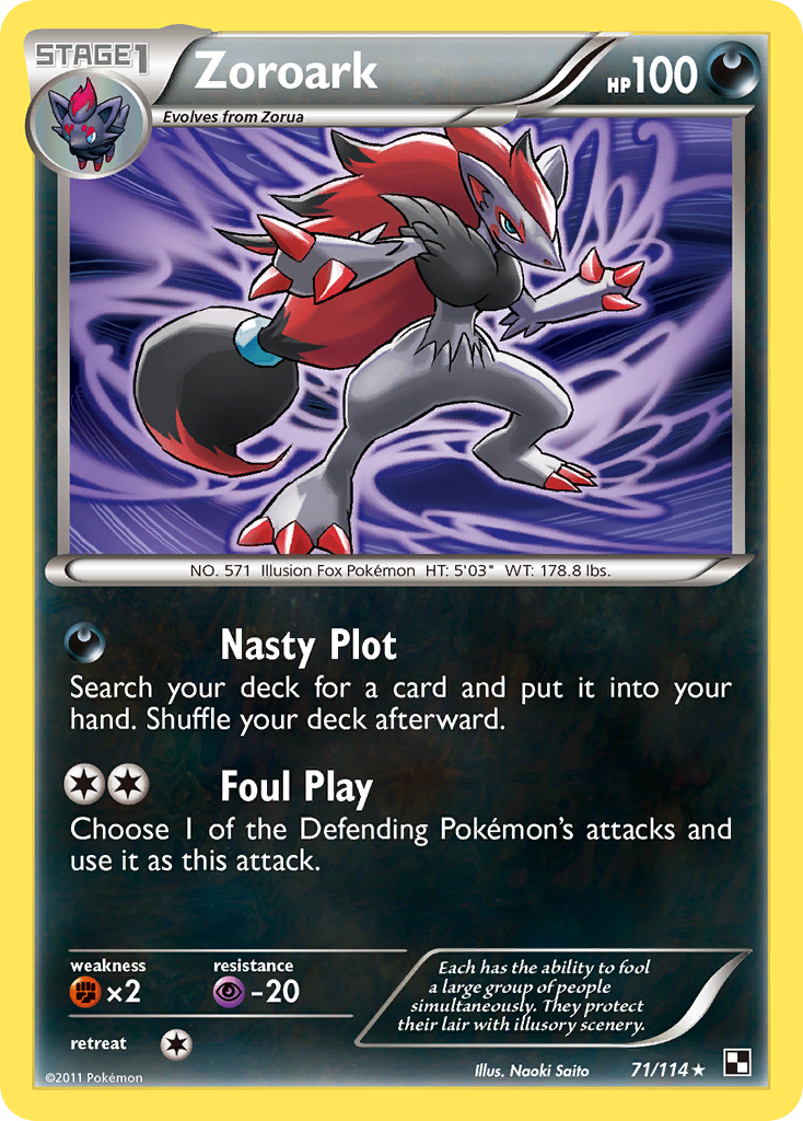 Zoroark (71/114) [Black & White: Base Set] | Gam3 Escape