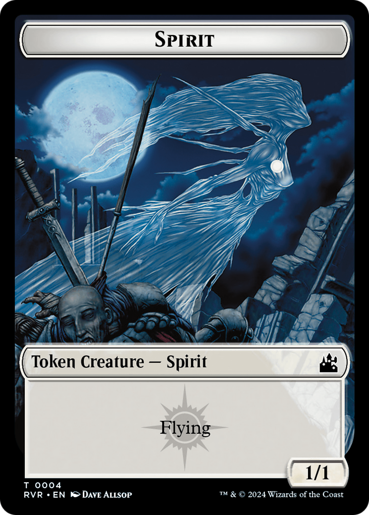 Spirit (0018) // Spirit (0004) Double-Sided Token [Ravnica Remastered Tokens] | Gam3 Escape