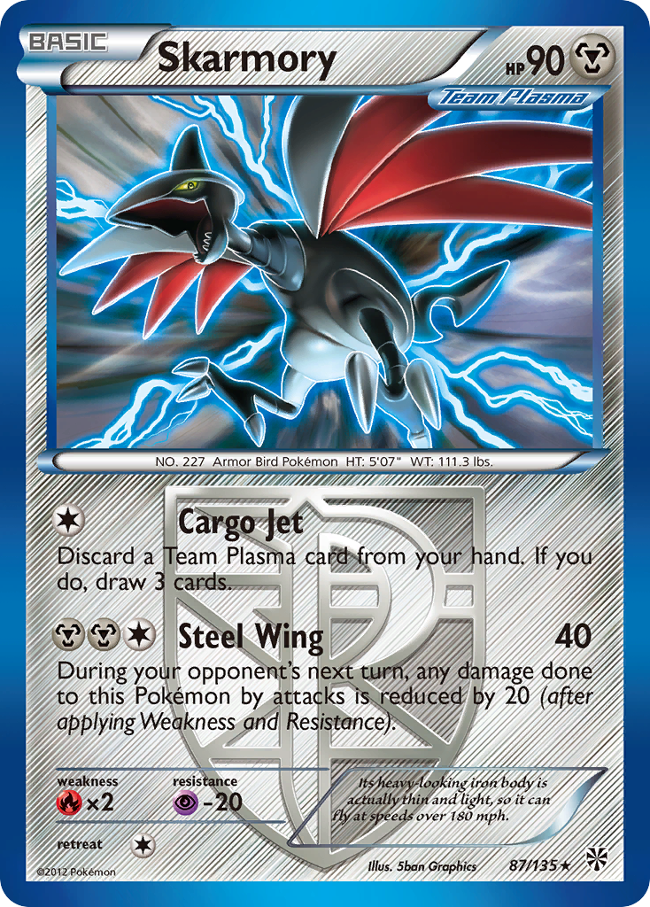 Skarmory (87/135) [Black & White: Plasma Storm] | Gam3 Escape