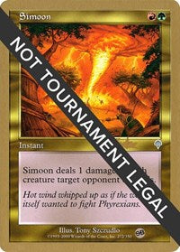 Simoon - 2002 Brian Kibler (INV) (SB) [World Championship Decks] | Gam3 Escape