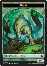 Beast (013) // Plant Double-sided Token [Commander 2018] | Gam3 Escape