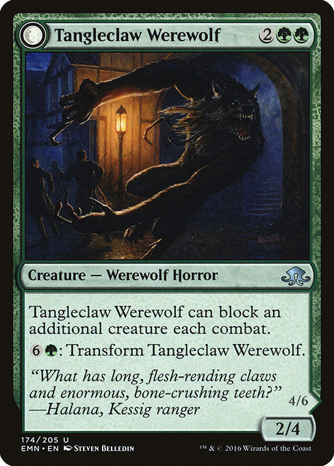 Tangleclaw Werewolf // Fibrous Entangler [Eldritch Moon] | Gam3 Escape