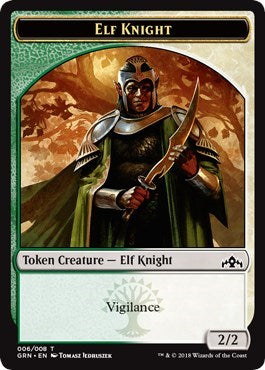 Elf Knight Token [Guilds of Ravnica Tokens] | Gam3 Escape
