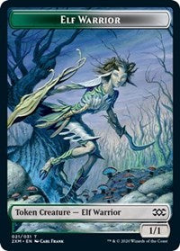 Elf Warrior // Plant Double-sided Token [Double Masters Tokens] | Gam3 Escape