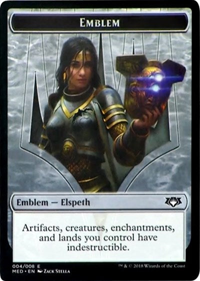 Emblem - Elspeth, Knight-Errant [Mythic Edition Tokens] | Gam3 Escape