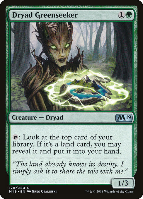 Dryad Greenseeker [Core Set 2019] | Gam3 Escape