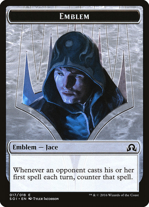 Jace, Unraveler of Secrets Emblem [Shadows over Innistrad Tokens] | Gam3 Escape