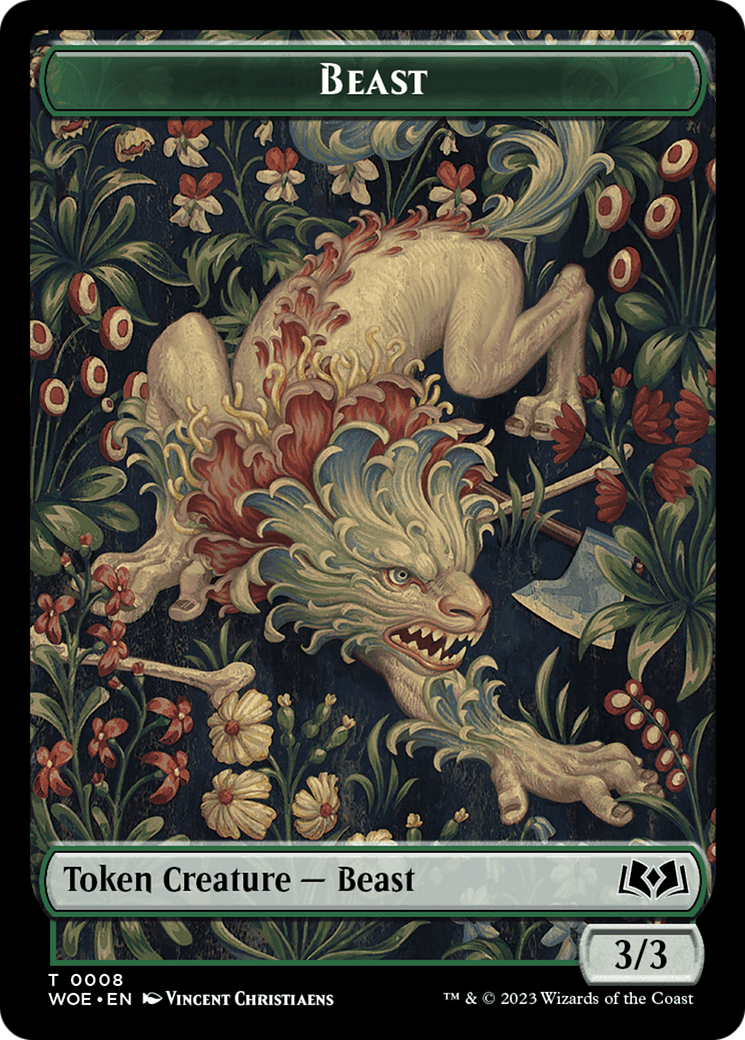 Beast Token [Wilds of Eldraine Tokens] | Gam3 Escape