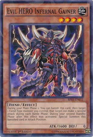 Evil HERO Infernal Gainer (Shatterfoil) [BP03-EN032] Common | Gam3 Escape