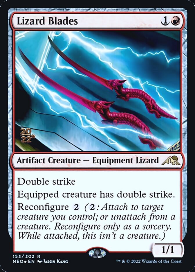 Lizard Blades [Kamigawa: Neon Dynasty Prerelease Promos] | Gam3 Escape