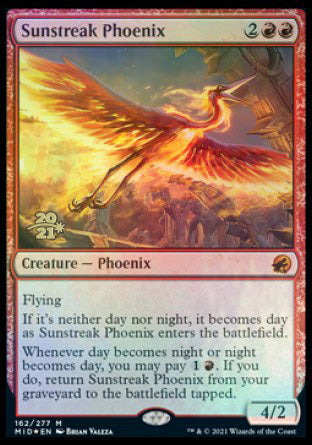 Sunstreak Phoenix [Innistrad: Midnight Hunt Prerelease Promos] | Gam3 Escape