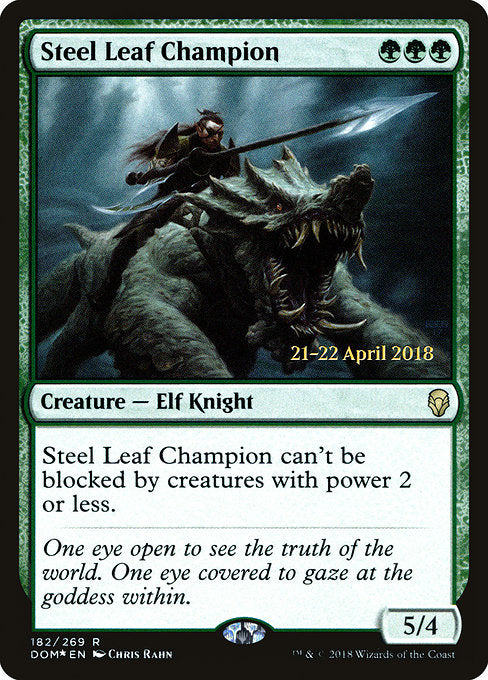 Steel Leaf Champion [Dominaria Promos] | Gam3 Escape