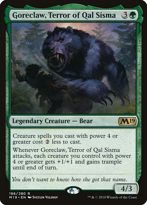 Goreclaw, Terror of Qal Sisma [Core Set 2019] | Gam3 Escape