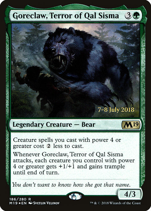 Goreclaw, Terror of Qal Sisma [Core Set 2019 Promos] | Gam3 Escape