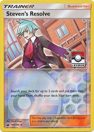 Steven's Resolve (145/168) (League Promo) [Sun & Moon: Celestial Storm] | Gam3 Escape