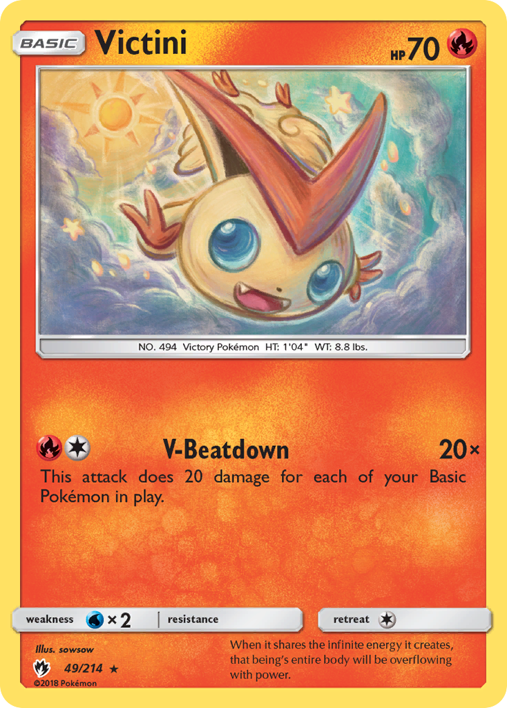 Victini (49/214) [Sun & Moon: Lost Thunder] | Gam3 Escape