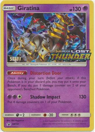 Giratina (SM151) (Staff Prerelease Promo) [Sun & Moon: Black Star Promos] | Gam3 Escape