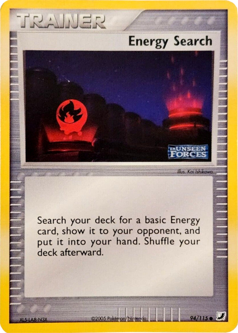 Energy Search (94/115) (Stamped) [EX: Unseen Forces] | Gam3 Escape
