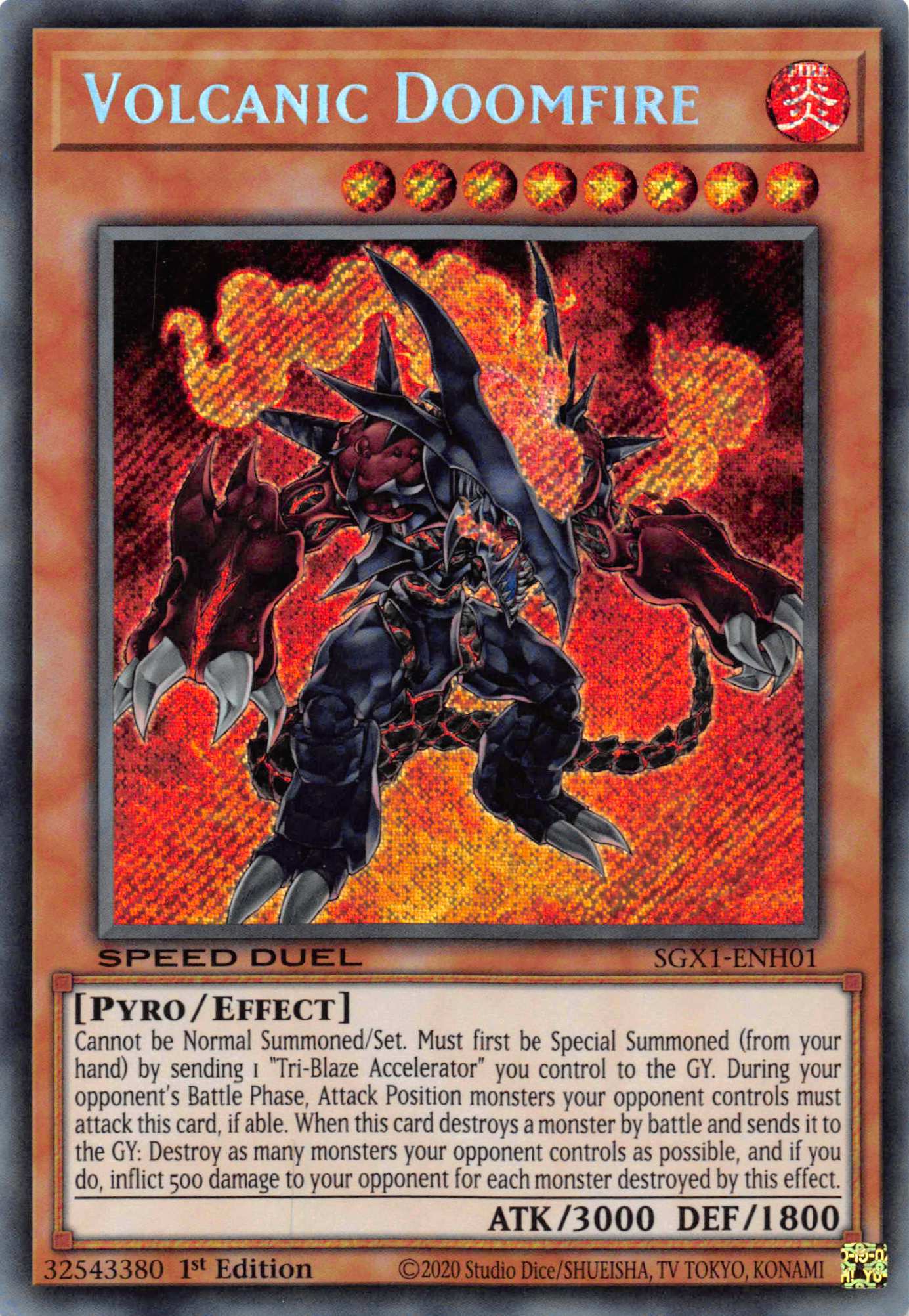 Volcanic Doomfire [SGX1-ENH01] Secret Rare | Gam3 Escape