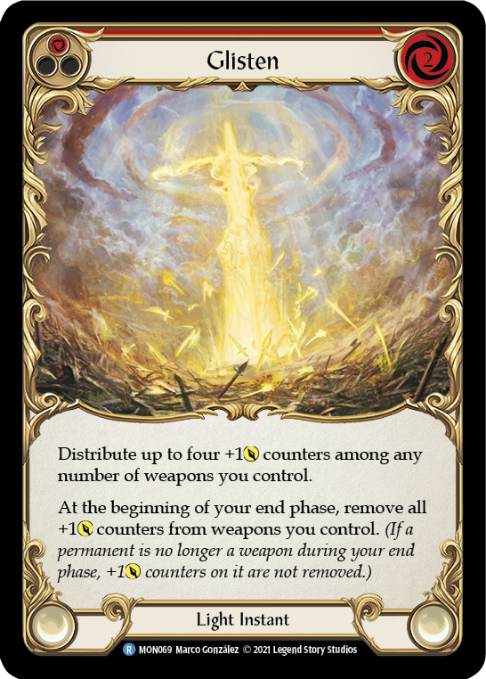 Glisten (Red) (Rainbow Foil) [MON069-RF] 1st Edition Rainbow Foil | Gam3 Escape