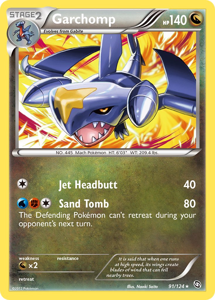 Garchomp (91/124) (Cosmos Holo) (Blister Exclusive) [Black & White: Dragons Exalted] | Gam3 Escape