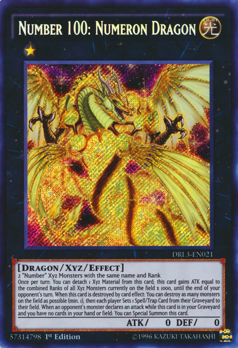 Number 100: Numeron Dragon [DRL3-EN021] Secret Rare | Gam3 Escape