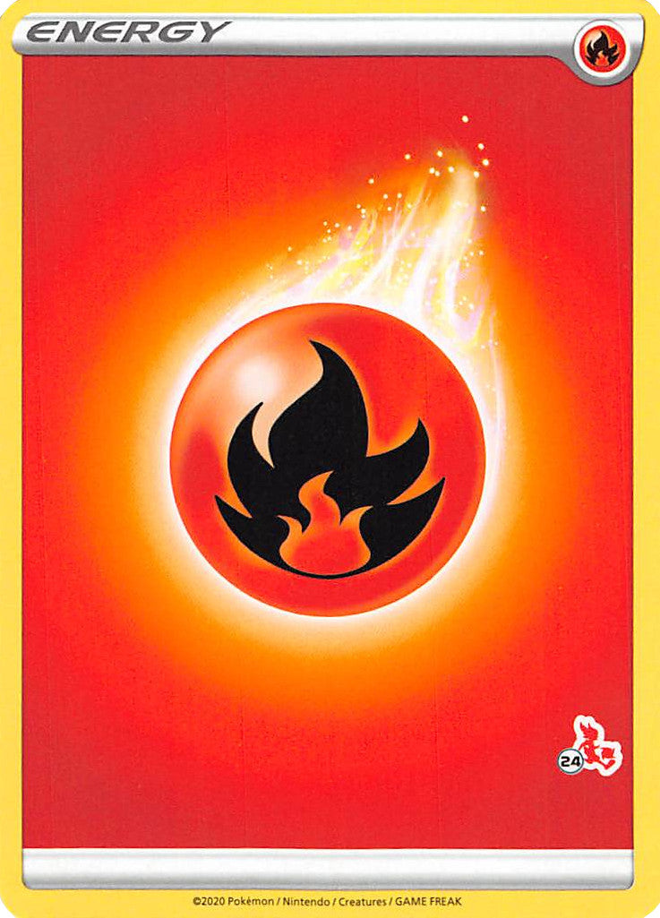 Fire Energy (Cinderace Stamp #24) [Battle Academy 2022] | Gam3 Escape