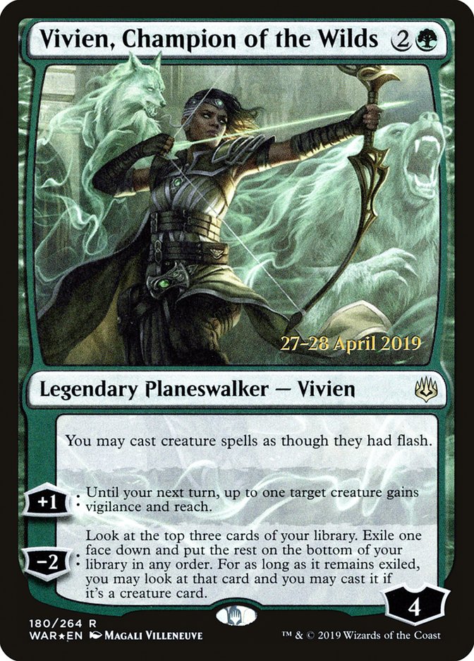 Vivien, Champion of the Wilds  [War of the Spark Prerelease Promos] | Gam3 Escape