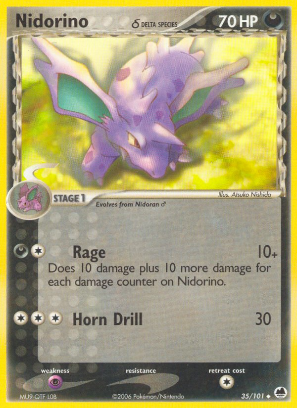 Nidorino (35/101) (Delta Species) [EX: Dragon Frontiers] | Gam3 Escape