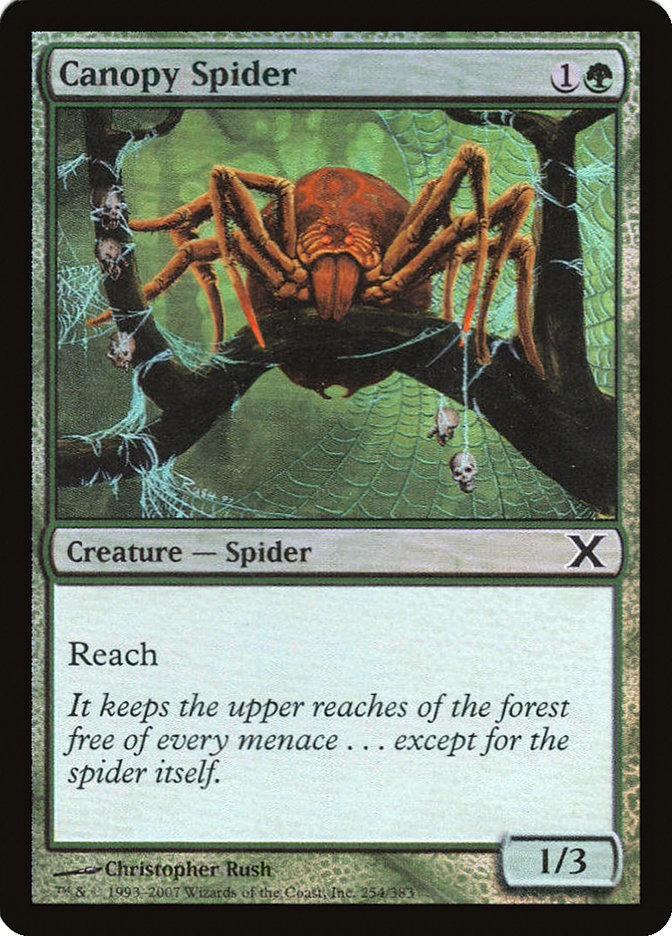 Canopy Spider (Premium Foil) [Tenth Edition] | Gam3 Escape