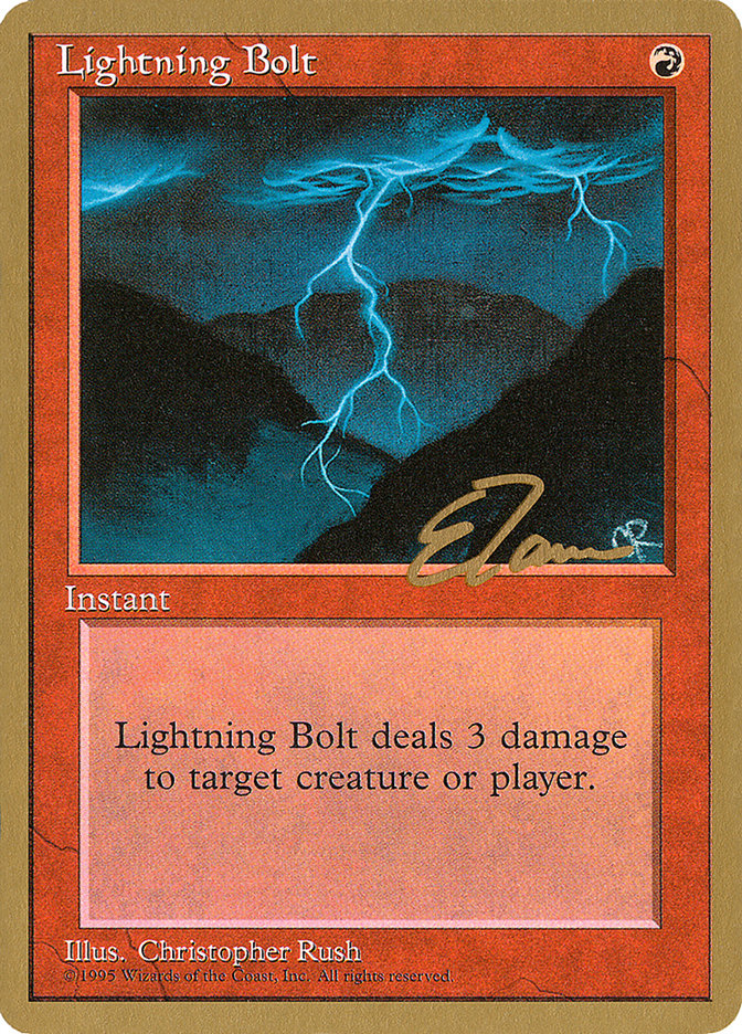 Lightning Bolt (Eric Tam) [Pro Tour Collector Set] | Gam3 Escape
