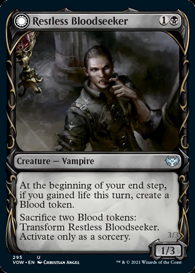 Restless Bloodseeker // Bloodsoaked Reveler (Showcase Fang Frame) [Innistrad: Crimson Vow] | Gam3 Escape