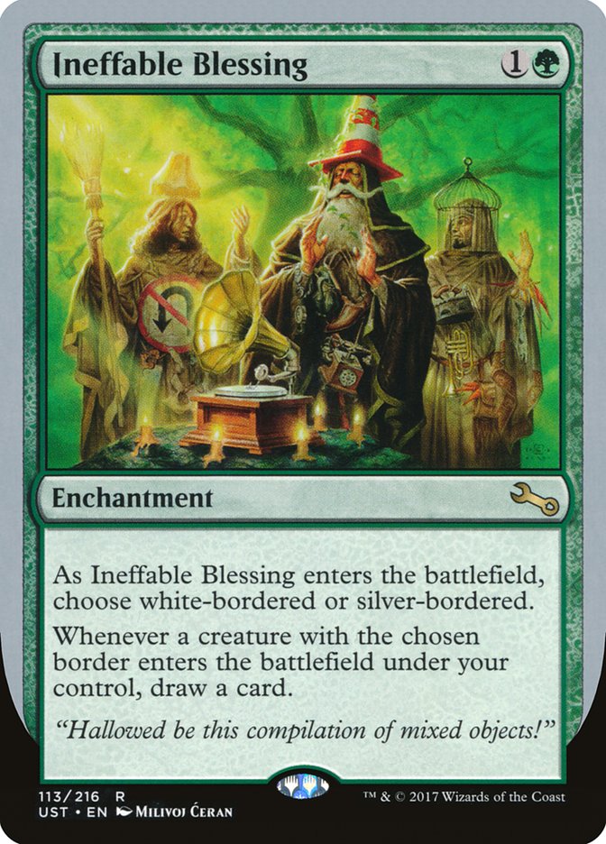 Ineffable Blessing ("choose white-bordered or silver-bordered") [Unstable] | Gam3 Escape