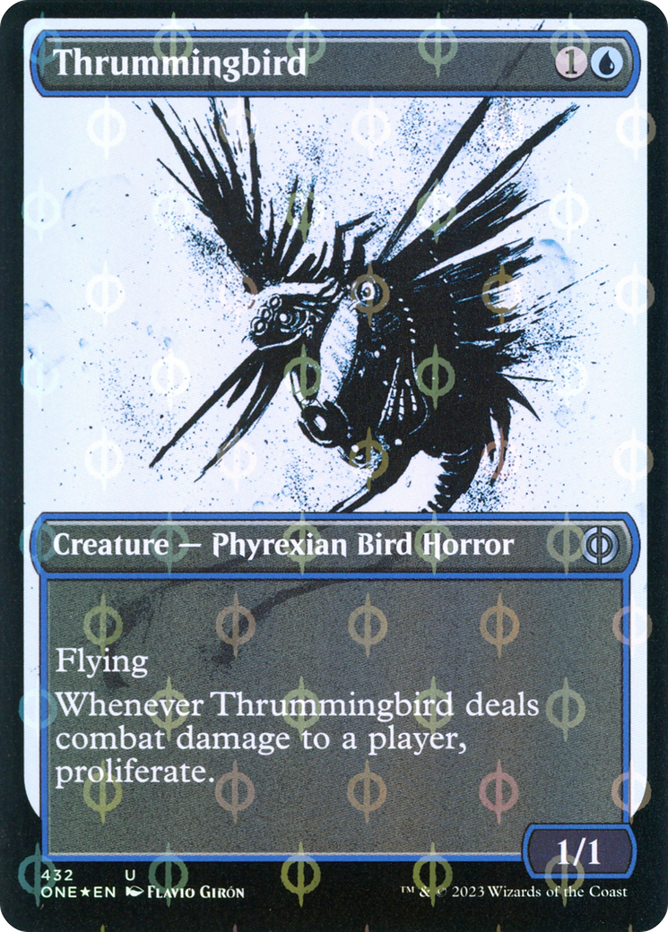 Thrummingbird (Showcase Ichor Step-and-Compleat Foil) [Phyrexia: All Will Be One] | Gam3 Escape