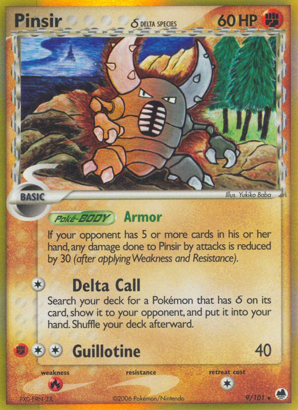 Pinsir (9/101) (Delta Species) [EX: Dragon Frontiers] | Gam3 Escape