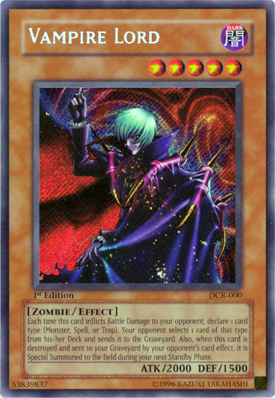 Vampire Lord [DCR-000] Secret Rare | Gam3 Escape