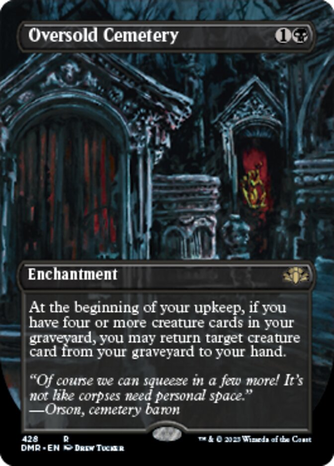 Oversold Cemetery (Borderless Alternate Art) [Dominaria Remastered] | Gam3 Escape