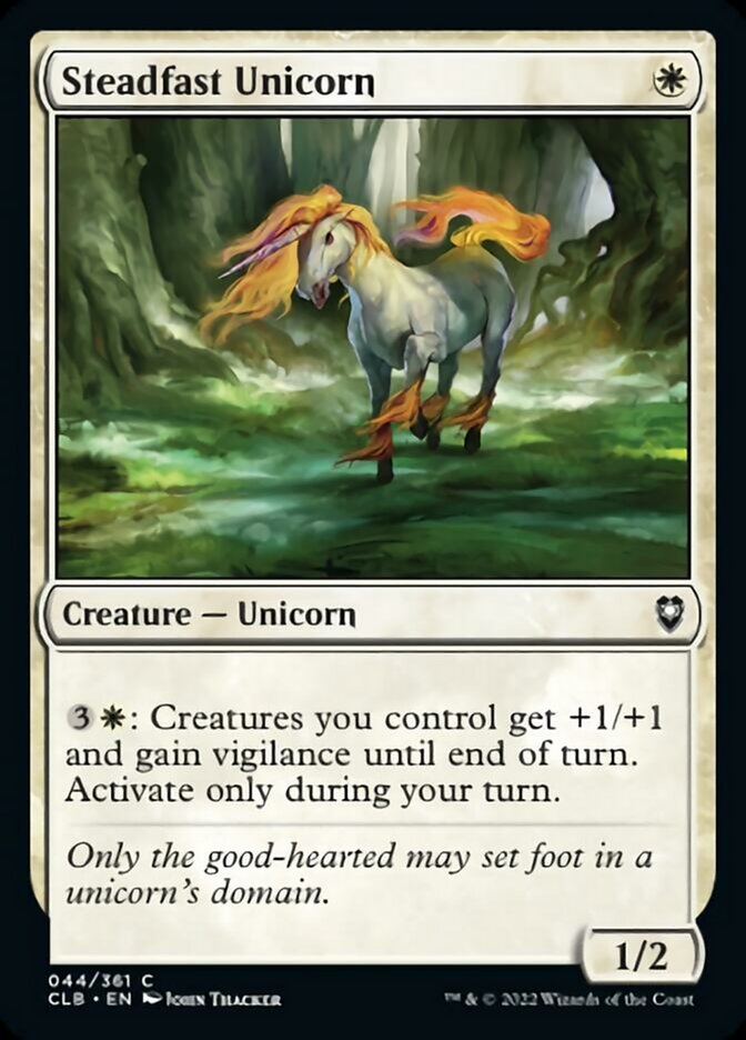 Steadfast Unicorn [Commander Legends: Battle for Baldur's Gate] | Gam3 Escape