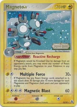 Magneton (22/92) (Stamped) [EX: Legend Maker] | Gam3 Escape