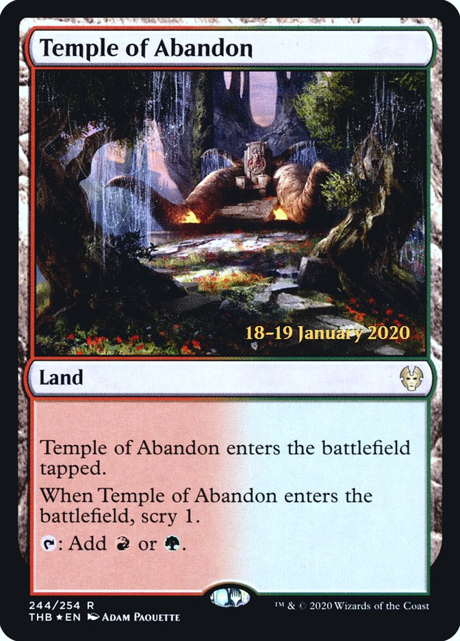 Temple of Abandon [Theros Beyond Death Prerelease Promos] | Gam3 Escape