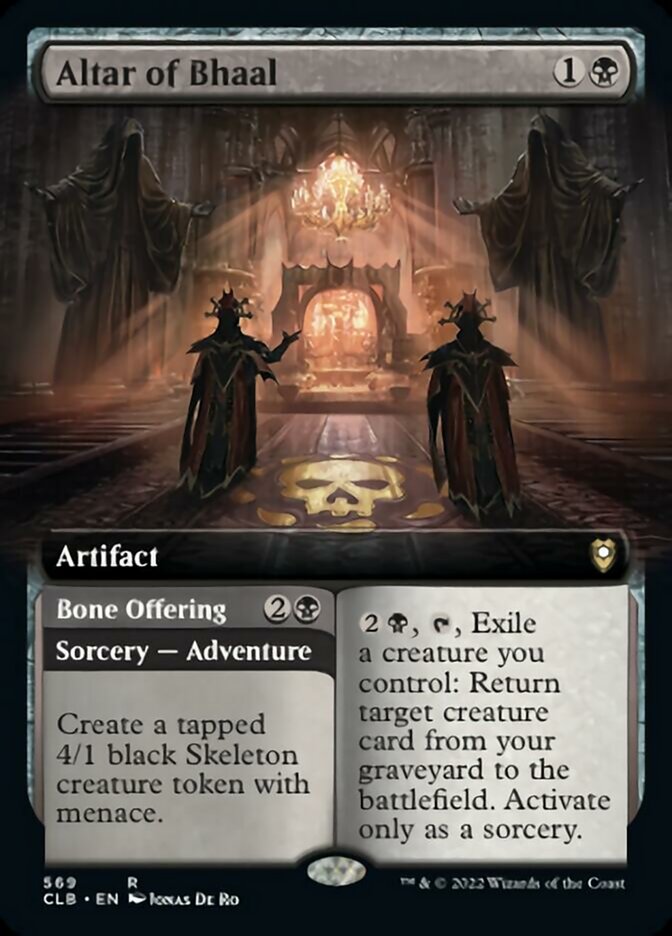Altar of Bhaal // Bone Offering (Extended Art) [Commander Legends: Battle for Baldur's Gate] | Gam3 Escape